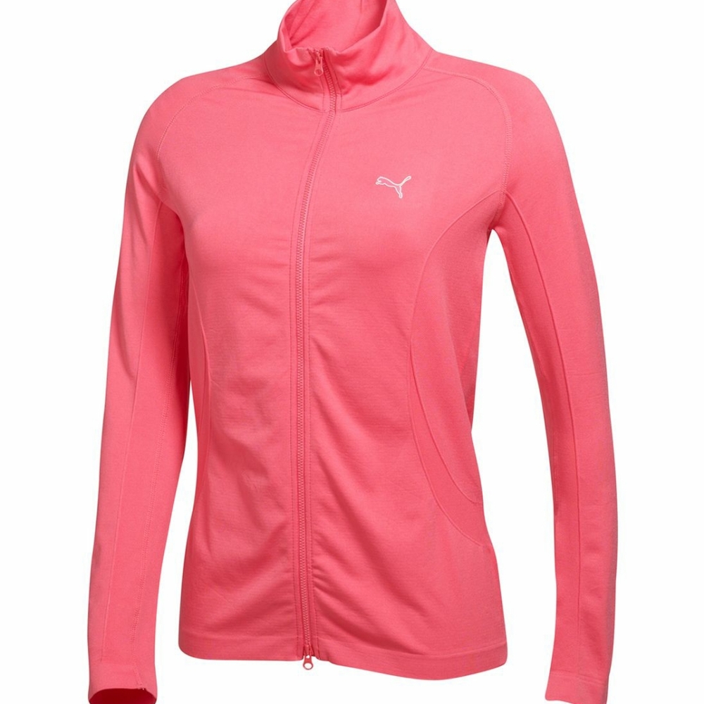 Puma Womens Golf Seamless Jacket Coral dri fit new